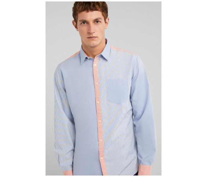 Springfield 027578614 Medium Long Sleeve Plain Shirt for Men - Medium Blue - Zoom Image 2