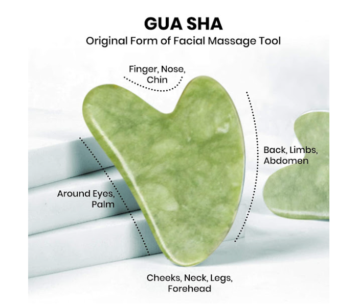 GTC 22000637 Jade Roller and Gua Sha Board Combo - Green - Zoom Image 4