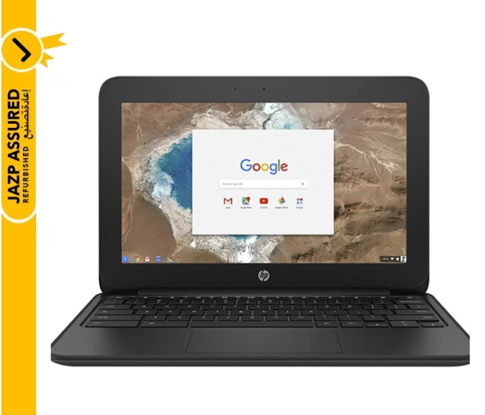 HP G5 11.6 inch HD Chromebook Intel Celeron N3060 1.60 GHz 2 GB Ram 16 GB eMMC SSD Chrome OS Refurbished Laptop - Black - Zoom Image 1