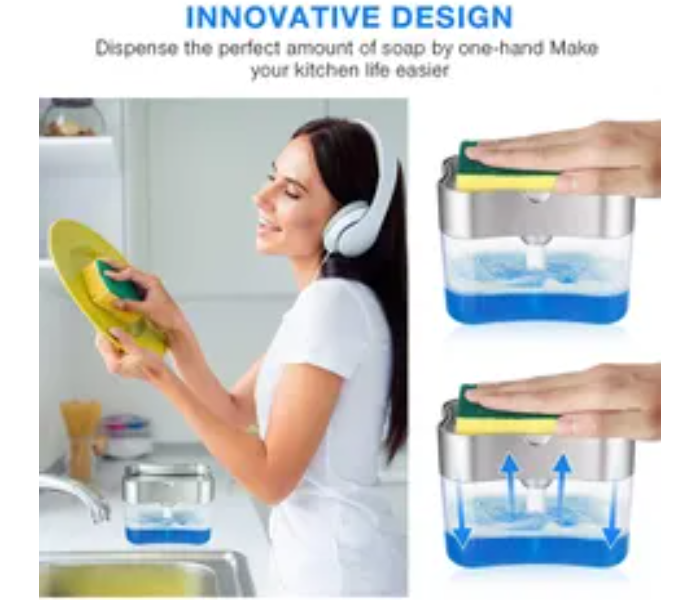 Generic 2-in-1 Dishwasher Soap Dispenser With Sponge - Zoom Image 2