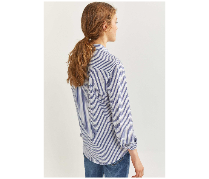 Springfield 679733416 Size 34 Long Sleeve Blouse for Women - Light Blue - Zoom Image 4