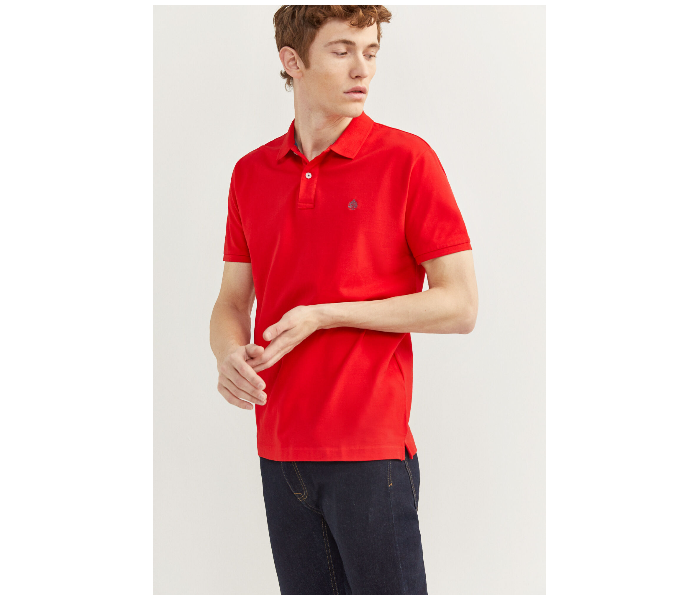 Springfield 143759361 Medium Basic Slim Fit Polo Shirt for Men - Red - Zoom Image 1