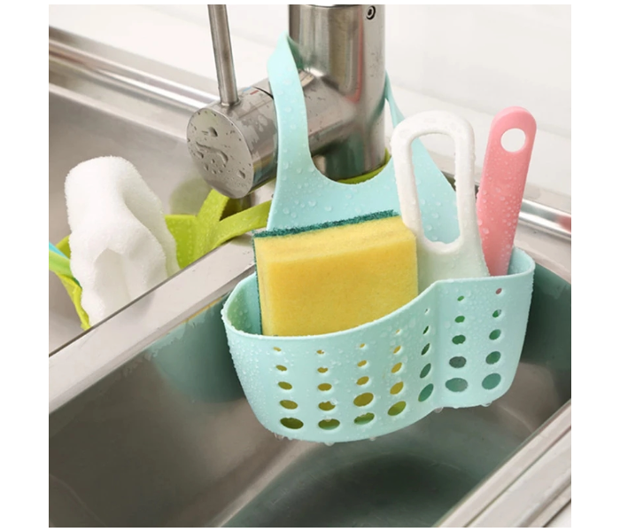 OEM Adjustable Snap Sink Sponge Hanging Holder - Baby Blue - Zoom Image 2