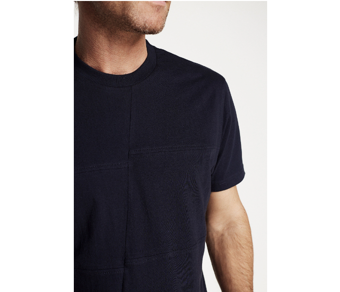 Springfield 328332111 Large Knitted T-Shirt for Men - Dark Blue - Zoom Image 2