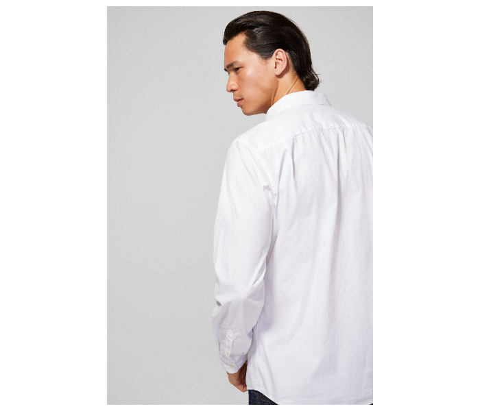 Springfield 027483699 Extra Small Long Sleeve Plain Shirt for Men - White - Zoom Image 3