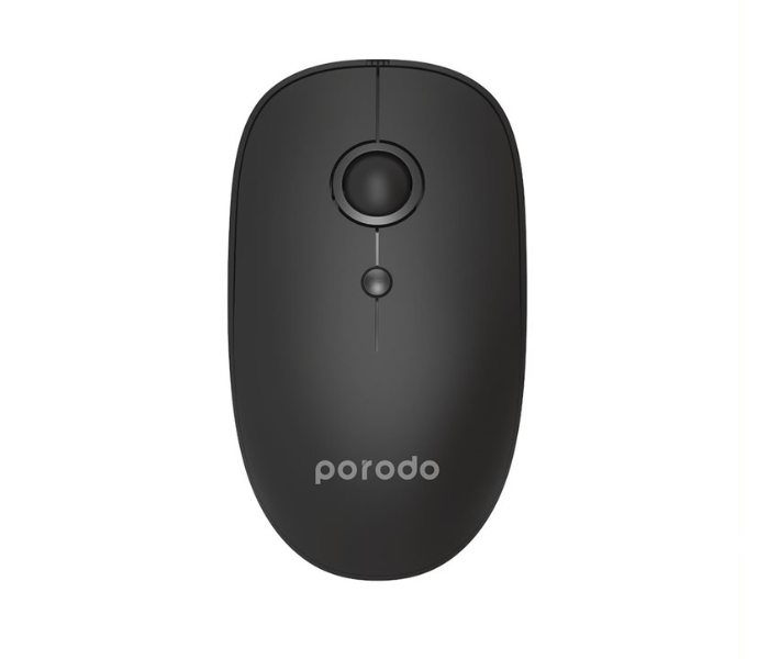 Porodo PD-WM24BT-BK 2 in 1 Wireless Bluetooth Mouse - Black - Zoom Image 1