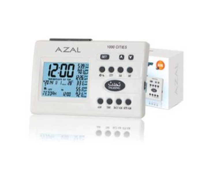 Azal AC-886C Azan Clock - White - Zoom Image 2