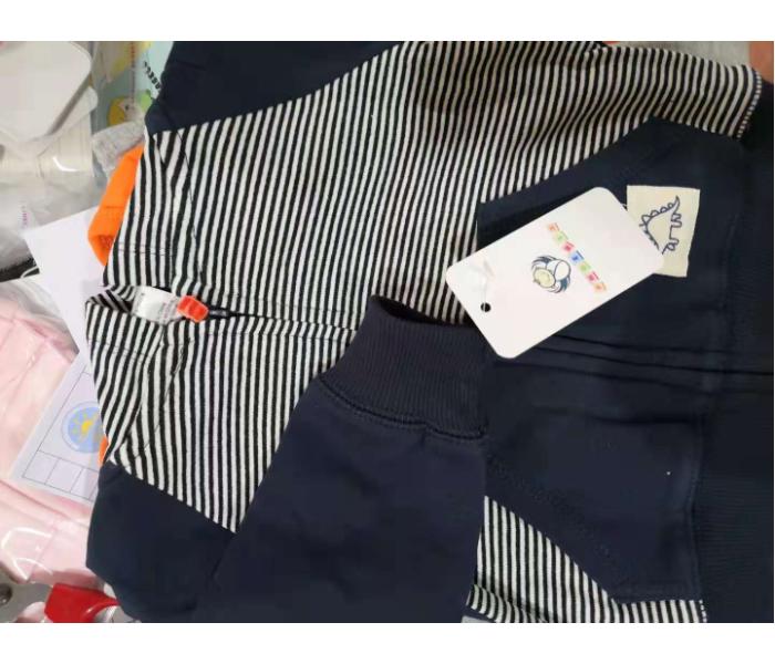 Phoenix 3 pieces Romper Jacket and Pant Set for 12 Month Baby Boy - Navy - Zoom Image 2