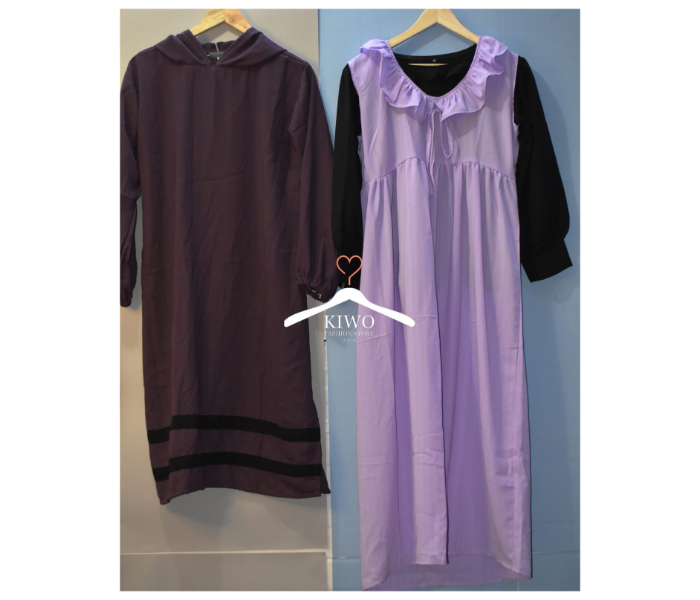 Kiwo Extra Large Pinnafore with Black Top Wear - Lavender - Zoom Image