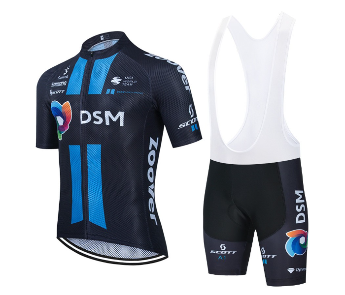 DSM Large Short Sleeve Road Bike Cycling Jersey - Black - Zoom Image