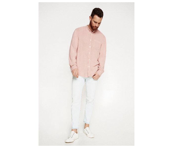 Springfield 027359771 Medium Long Sleeve Plain Shirt for Men - Pink - Zoom Image 1