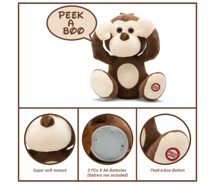 Pugs At Play ST-PAP22 Peek a Boo Freedo Monkey for Kids - Brown - Zoom Image 5