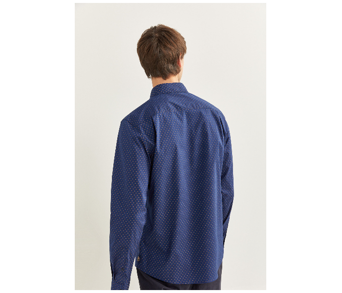 Springfield 151765112 Medium Long Sleeve Stipped Business Shirt for Men - Medium Blue - Zoom Image 3