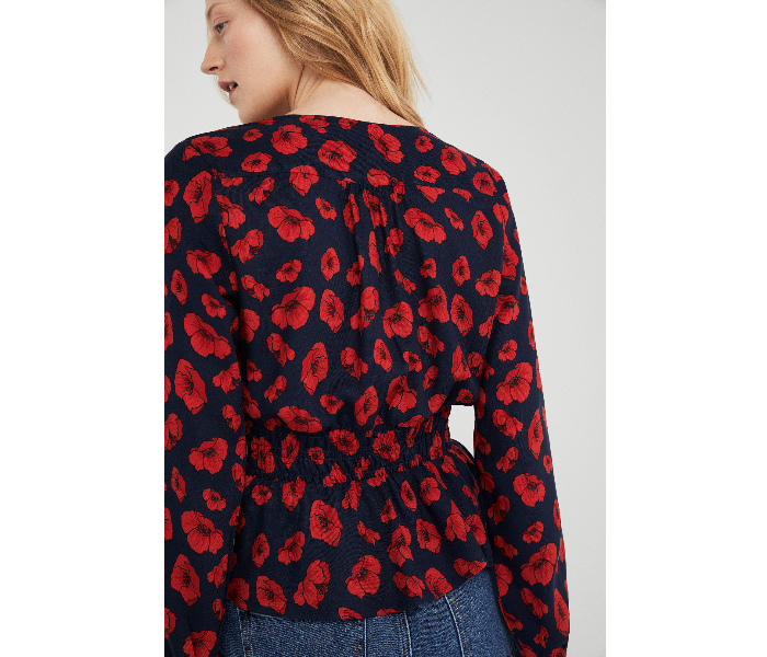 Springfield 679505617 Size 40 Long Sleeve Blouse For Women - Red and Blue - Zoom Image 4