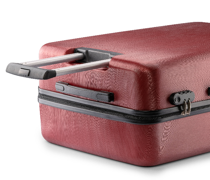 Kenza SV348 28 Inch Brick Hardside Expandable Luggage Bag with Built-In TSA Lock and Spinner Wheels - Red - Zoom Image 3