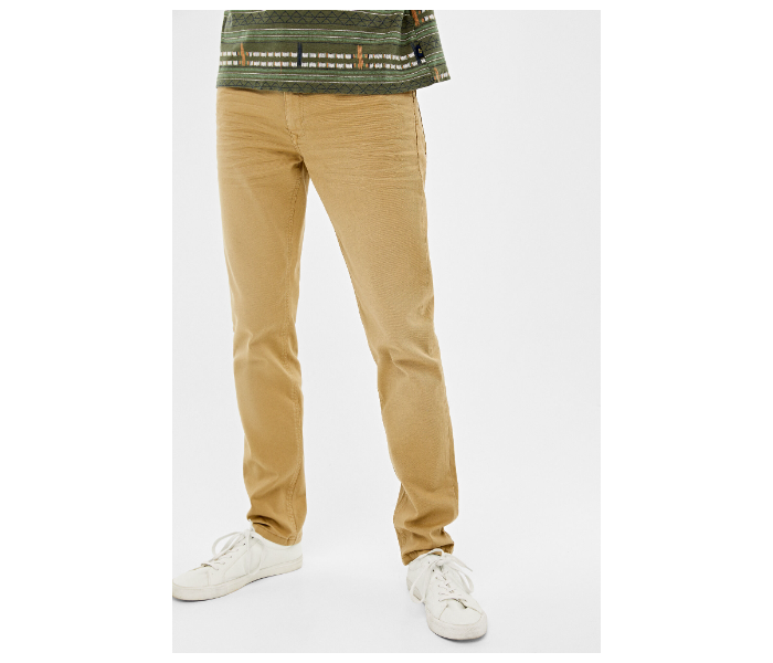 Springfield 039608754 Size 28 5 Pocket Cotton Trouser for Men - Beige - Zoom Image 2