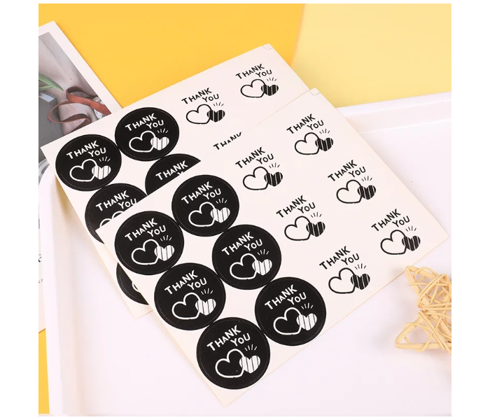 OEM 90 Piece Round Thank You Letter Packaging Seal Stickers - Zoom Image 4