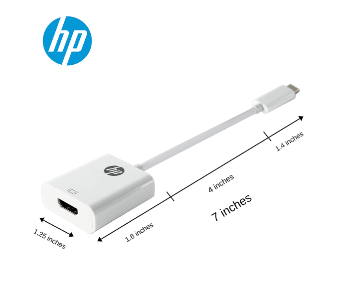 HP HP038GBWHT0TW USB-C to HDMI Adapter - White - Zoom Image 3