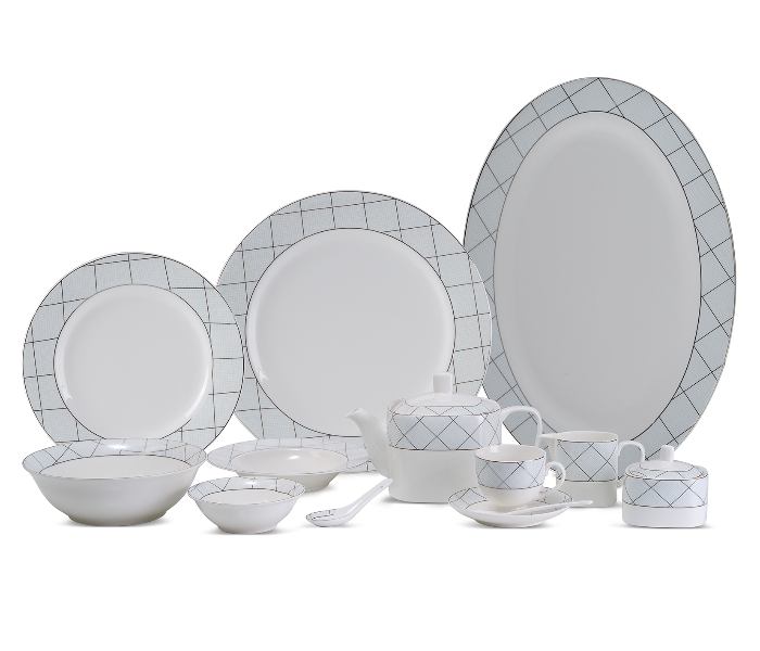 Insiya SV210  40Piece Superior Quality New Bone China  Dinner Set- White - Zoom Image 7