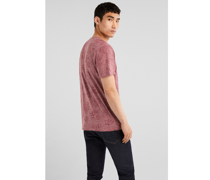 Springfield 328535968 XS Knitted T-Shirt for Men - Maroon - Zoom Image 3