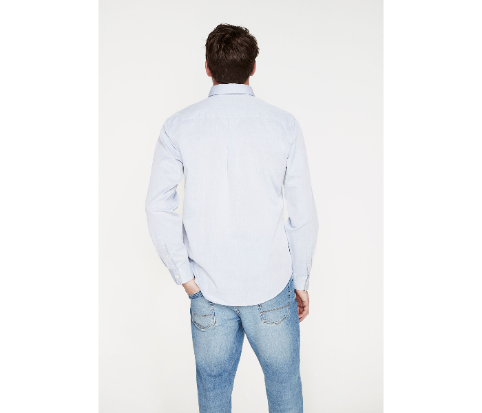 Springfield 027350310 Large Long Sleeve Plain Shirt for Men - Navy - Zoom Image 3