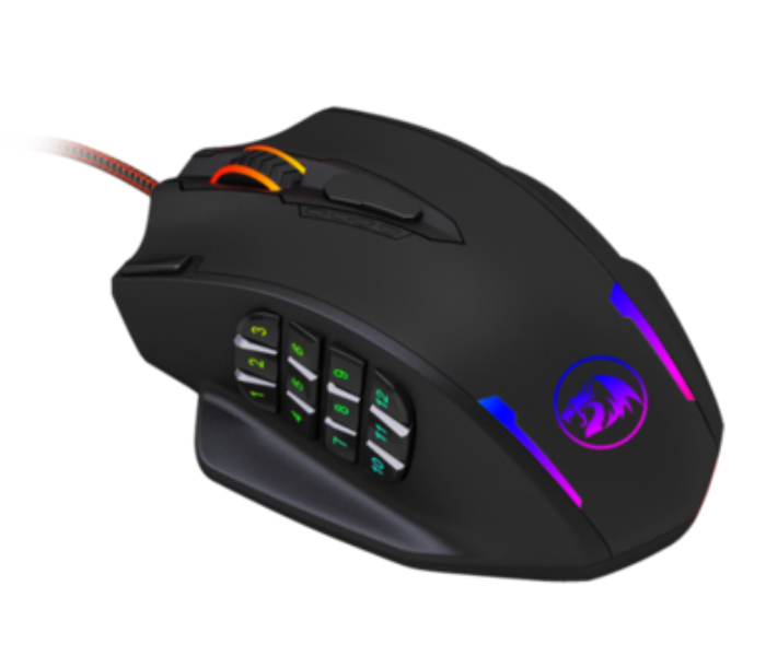 Redragon M908 IMPACT MMO Gaming Mouse with 18 Programmable Buttons - Black - Zoom Image 4