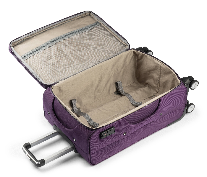 Kenza SV363 3 Piece Drift Softside Expandable Luggage Bag Set with Built-In TSA Lock and Spinner Wheels - Purple - Zoom Image 5