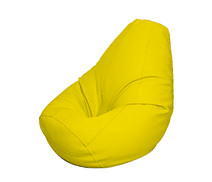 Komfort Factory SIYLO-QU Queen Size Leatherette Bean Bag with Filling - Yellow - Zoom Image 5