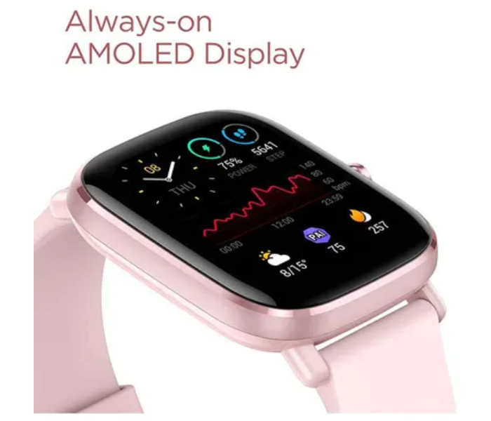 Amazfit GTS 2 mini Smartwatch With Sp02 level Measurement - Flamingo Pink - Zoom Image 3