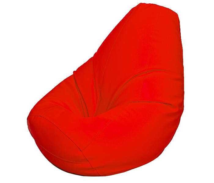 Komfort Factory SIRED-KG King Size Leatherette Bean Bag with Filling - Red - Zoom Image 3