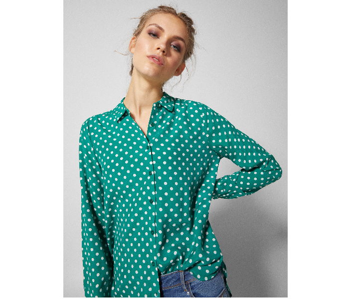 Springfield 679556025 Size 42 Long Sleeve Blouse for Women - Green - Zoom Image 2