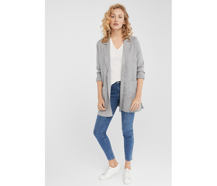 Springfield 134573741 Large Cardigan Tricot for Women - Grey - Zoom Image 1