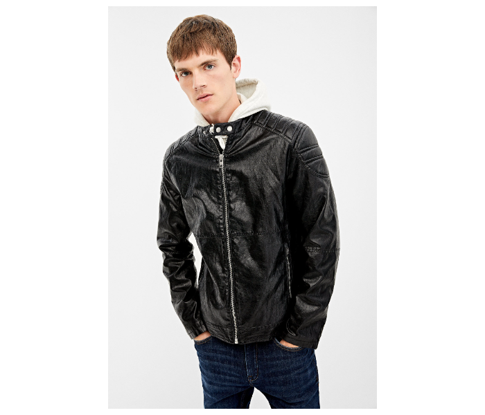 Springfield 048631001 XL PU Jacket for Men - Black - Zoom Image 3