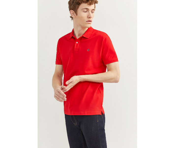 Springfield 143759361 Large Basic Slim Fit Polo Shirt for Men - Red - Zoom Image 1