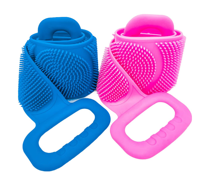 GTC 22000660 2 Pcs Silicone Body Scrubber - Pink - Zoom Image 2