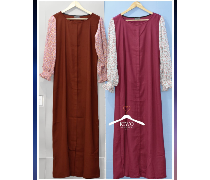 Kiwo KIWO123 Large Full Sleeve Long Gown - Pink - Zoom Image