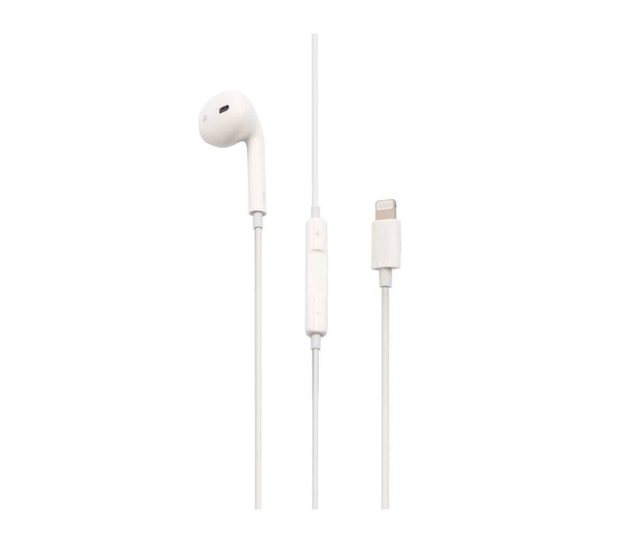 Porodo PD-LMNEP-WH Earphone with Lightning Connector - White - Zoom Image 1