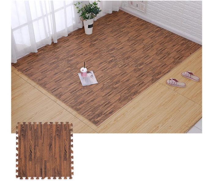 GTC 22000632 4x4 -16 sqft Eva Foam Tiles Protective Floor Mat - Dark Brown - Zoom Image 1