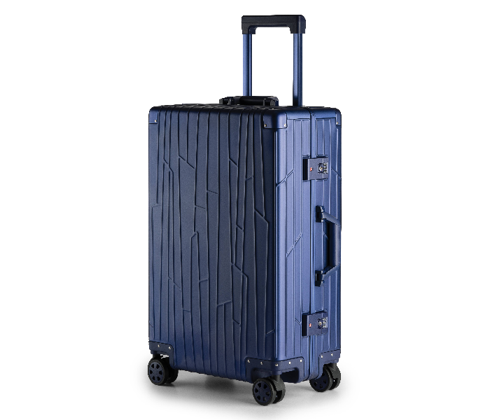 Kenza SV359 24 Inch Prime Superior Aluminium Ultra Light Hardside Expandable Built-In TSA Lock Zipperless Luggage Bag with Spinner Wheels - Blue - Zoom Image 1