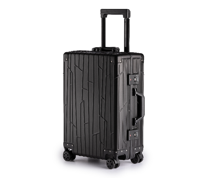 Kenza SV357 20 Inch Prime Superior Aluminium Ultra Light Hardside Expandable Built-In TSA Lock Zipperless Luggage Bag with Spinner Wheels - Black - Zoom Image 1