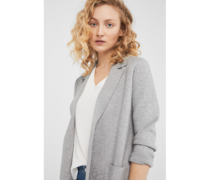 Springfield 134573741 Large Cardigan Tricot for Women - Grey - Zoom Image 3