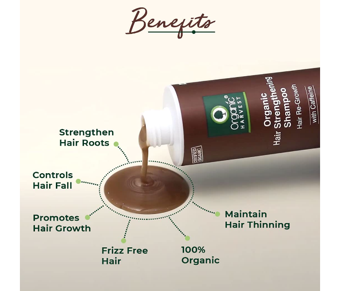 Organic Harvest 250ml Coffee Hair Strengthening Shampoo - Zoom Image 2