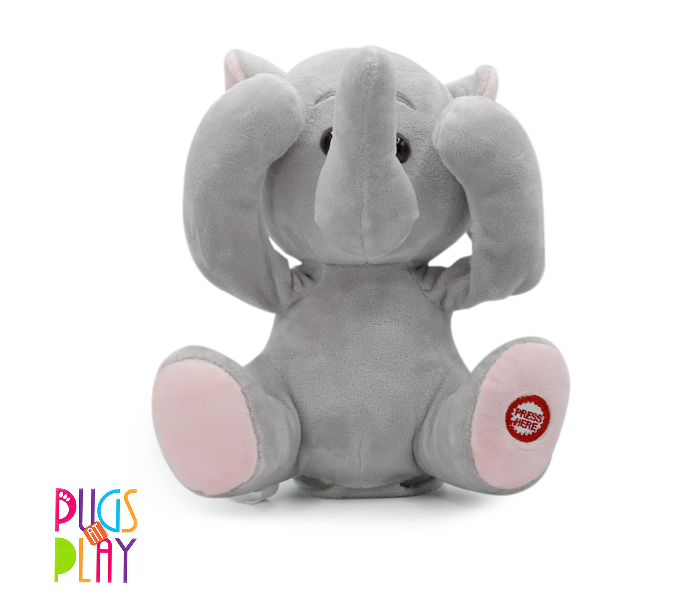 Pugs At Play ST-PAP21 Peek a Boo Manny Elephant for Kids - Grey - Zoom Image 1