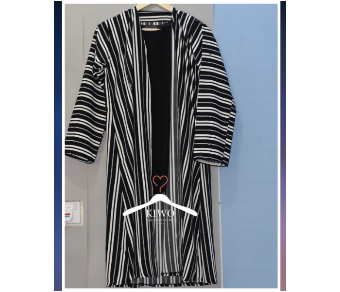 Kiwo KIWO120 Extra Large Full Sleeve Set of 2 Womens Casual Wear - Black and White - Zoom Image