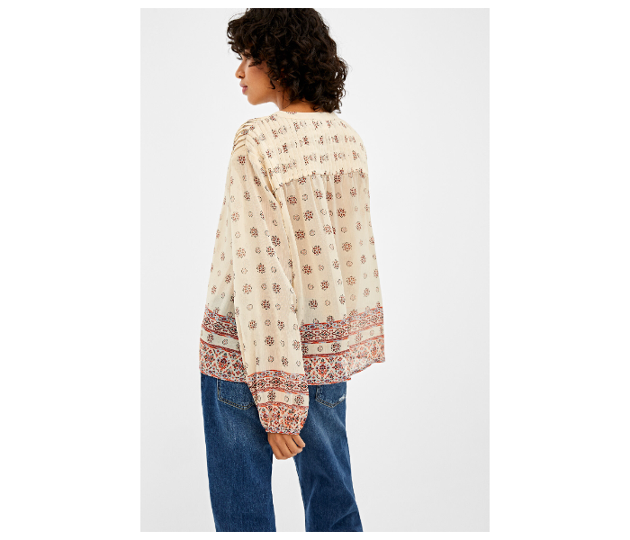 Springfield 679643552 Size 40 Long Sleeve Blouse for Women - Beige - Zoom Image 4