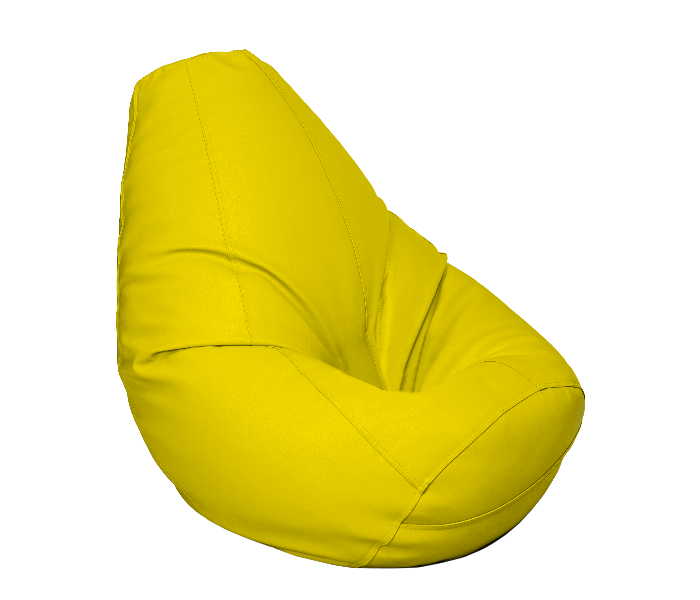 Komfort Factory SIYLO-QU Queen Size Leatherette Bean Bag with Filling - Yellow - Zoom Image 4