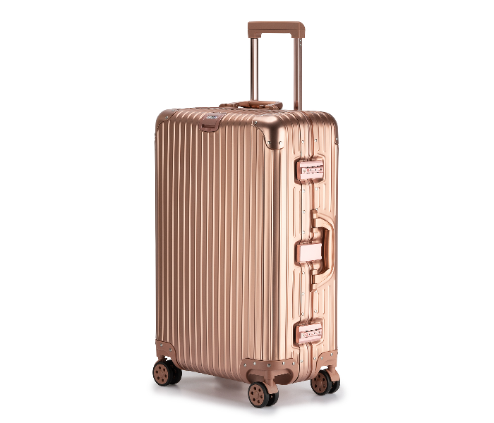 Kenza SV368 24 Inch Boulder Superior Aluminium Ultra Light Hardside Expandable Zipperless Luggage Bag with Built-In TSA Lock and Spinner Wheels - Rose Gold - Zoom Image 1