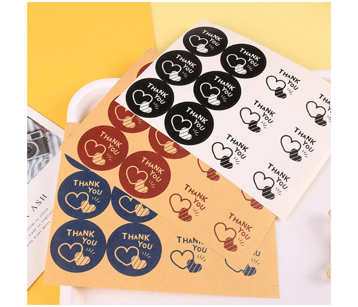 OEM 90 Piece Round Thank You Letter Packaging Seal Stickers - Zoom Image 1