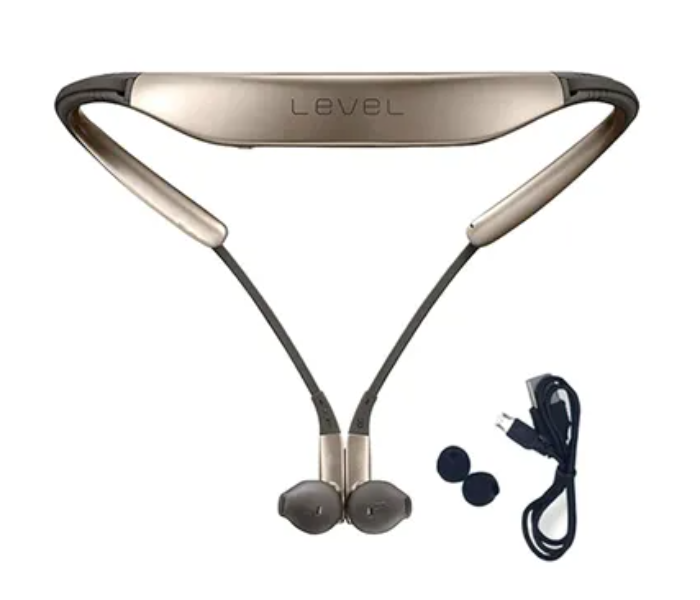 Generic Level U Wireless Bluetooth Neckband Headset with Collar Noise Cancelling - Gold - Zoom Image 2