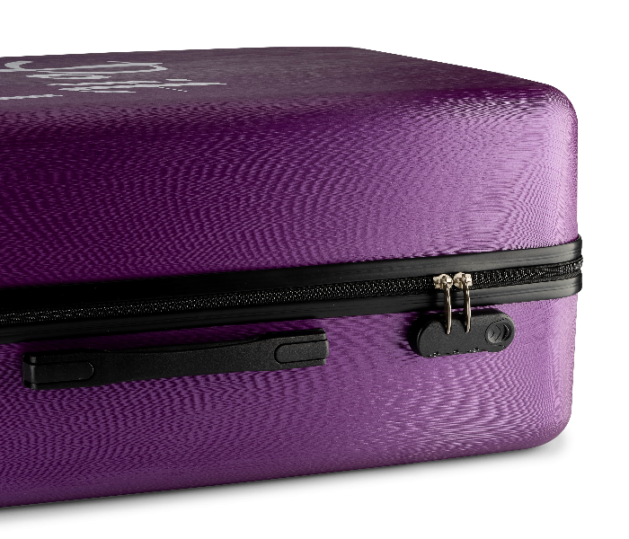 Kenza SV349 28 Inch Brick Hardside Expandable Luggage Bag with Built-In TSA Lock and Spinner Wheels - Purple - Zoom Image 3